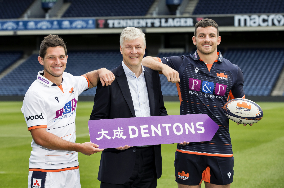 Dentons renews partnership with Edinburgh Rugby