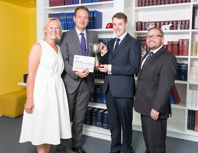 Glasgow trainee solicitor wins award for risk management idea