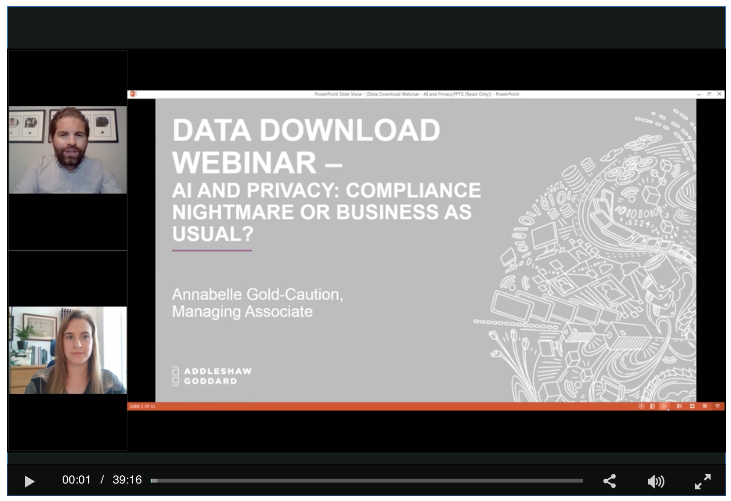 Addleshaw Goddard webinars on data implications of pandemic now available