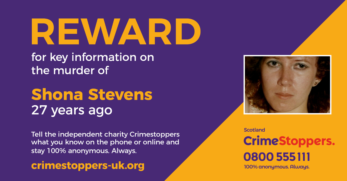 Crimestoppers launches appeal over 1994 unsolved murder of Shona Stevens