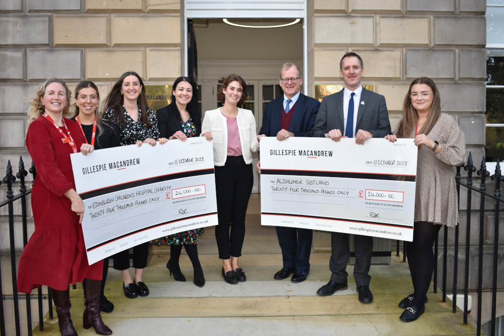 Gillespie Macandrew donates record £48,000 to charity partners