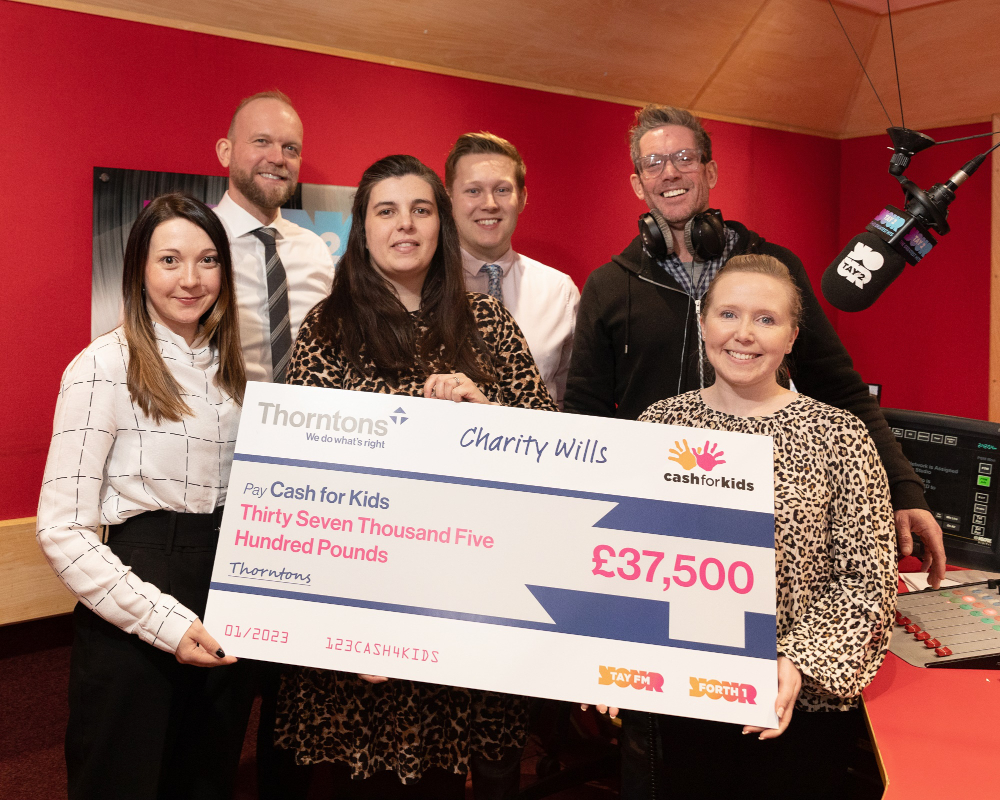 Thorntons’ wills campaign raises £37,500 for Cash for Kids