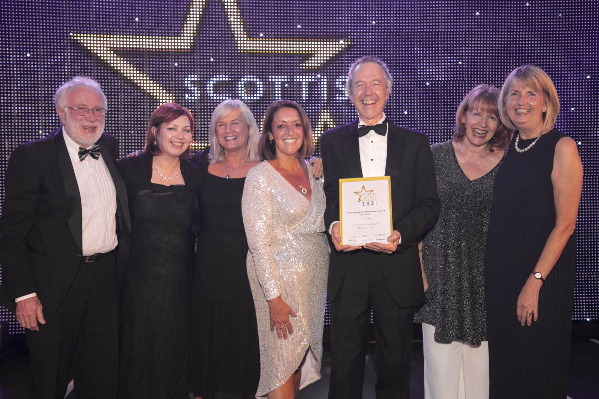 Strathclyde Mediation Clinic wins community award at Scottish Legal Awards