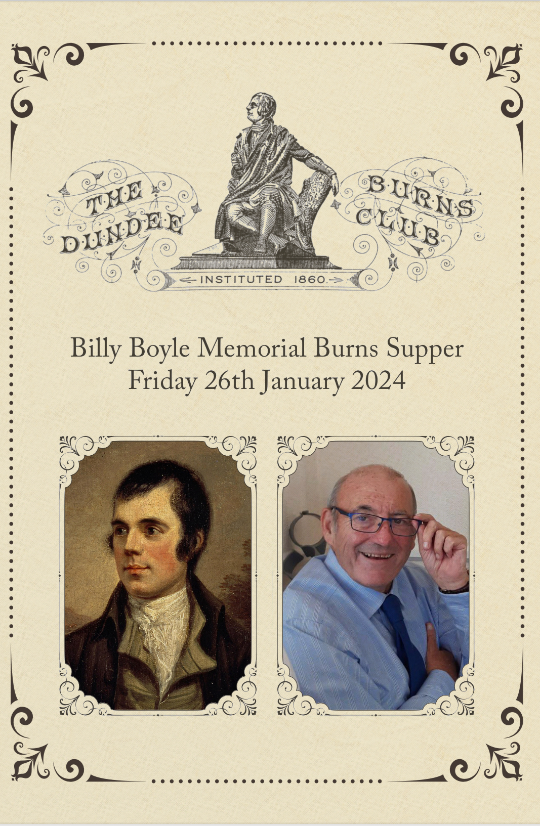 Memorial Burns Supper for Billy Boyle sells out