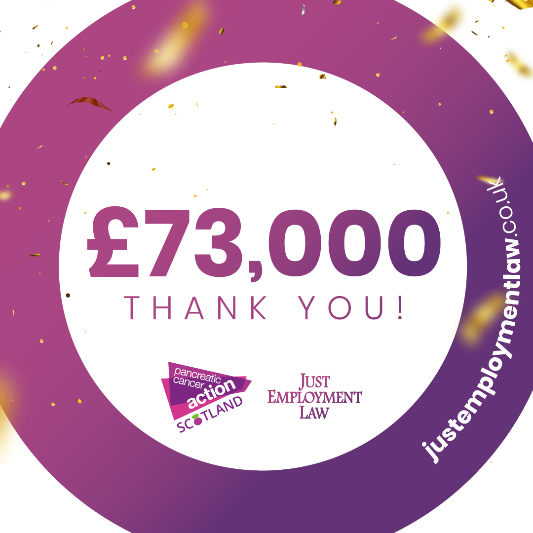 Just Employment Law raise £73,000 for Pancreatic Cancer Action Scotland