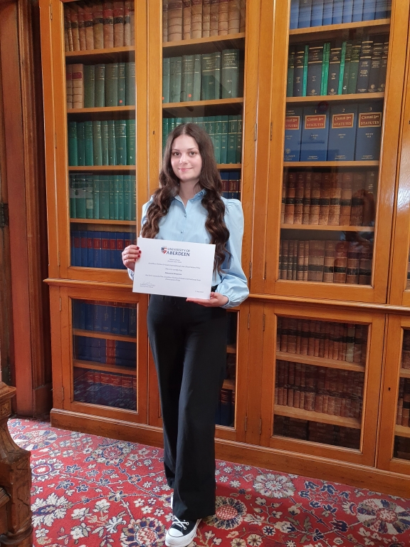 Simeona Kostova wins private international law prize at Aberdeen University