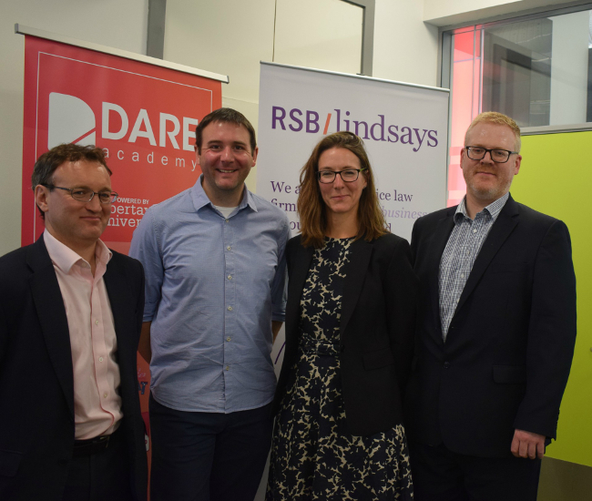 Lindsays in sponsorship deal with Abertay’s Dare Academy