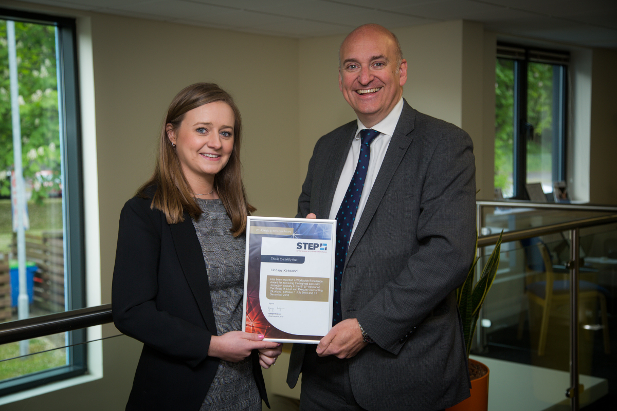 Solicitor Lindsay Kirkwood wins coveted STEP award