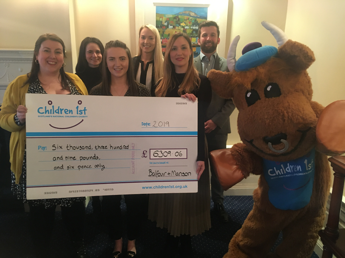 Balfour and Manson raises £6,300 for Children 1st