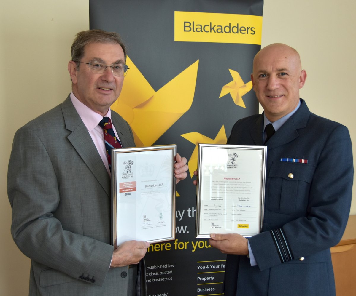 Blackadders signs UK Armed Forces Covenant