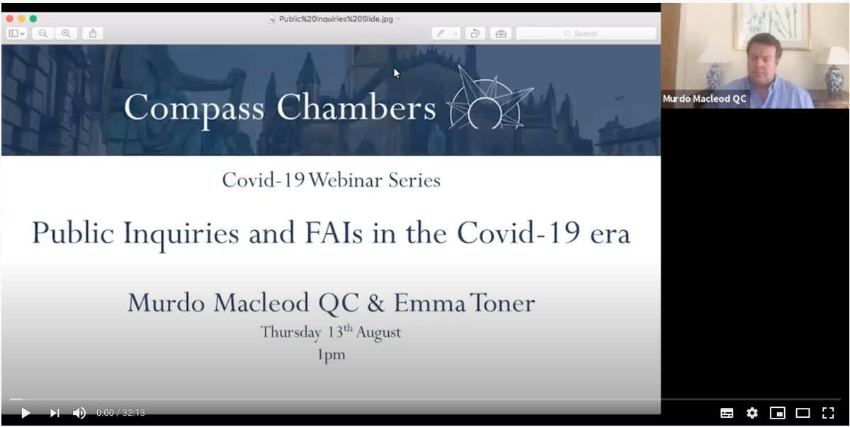 Video: Public inquiries and FAIs in the COVID-19 era