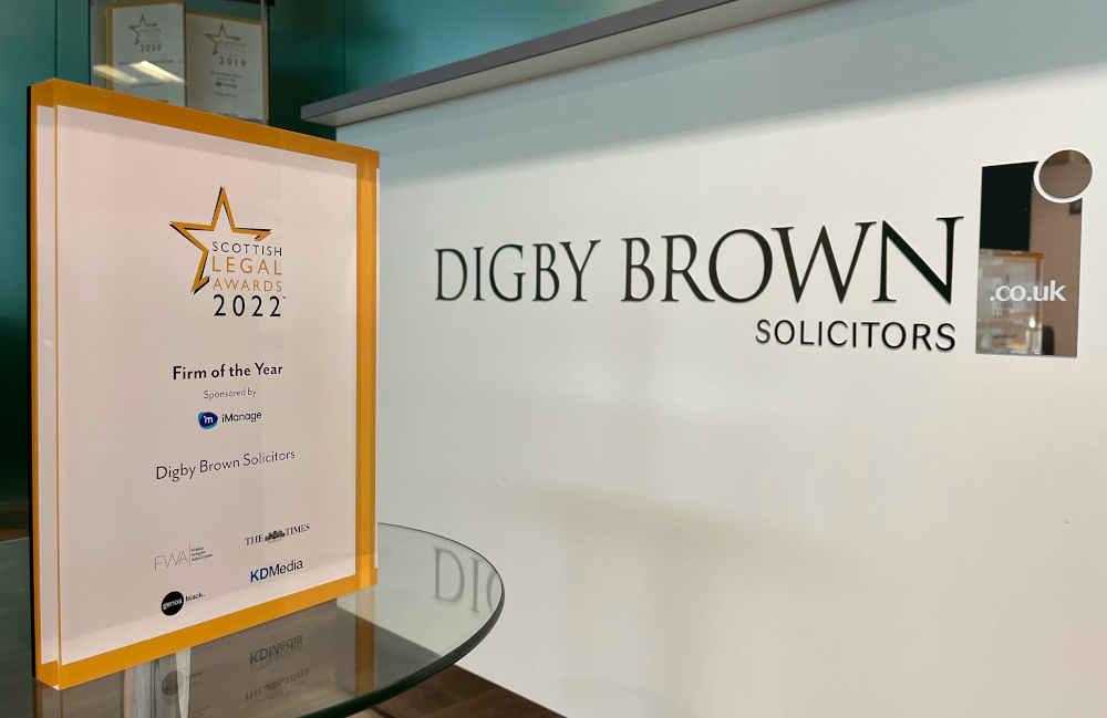 Digby Brown hailed Firm of the Year at Scottish Legal Awards 2022