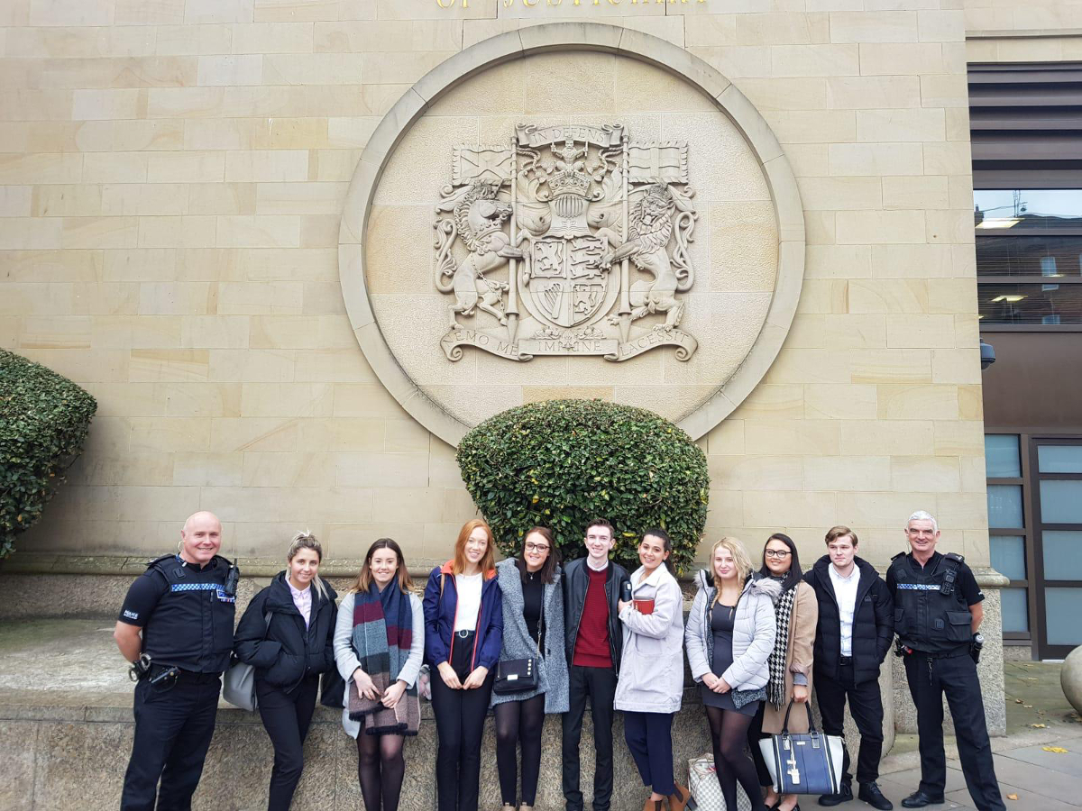 In pictures... HND law students visit High Court in Glasgow
