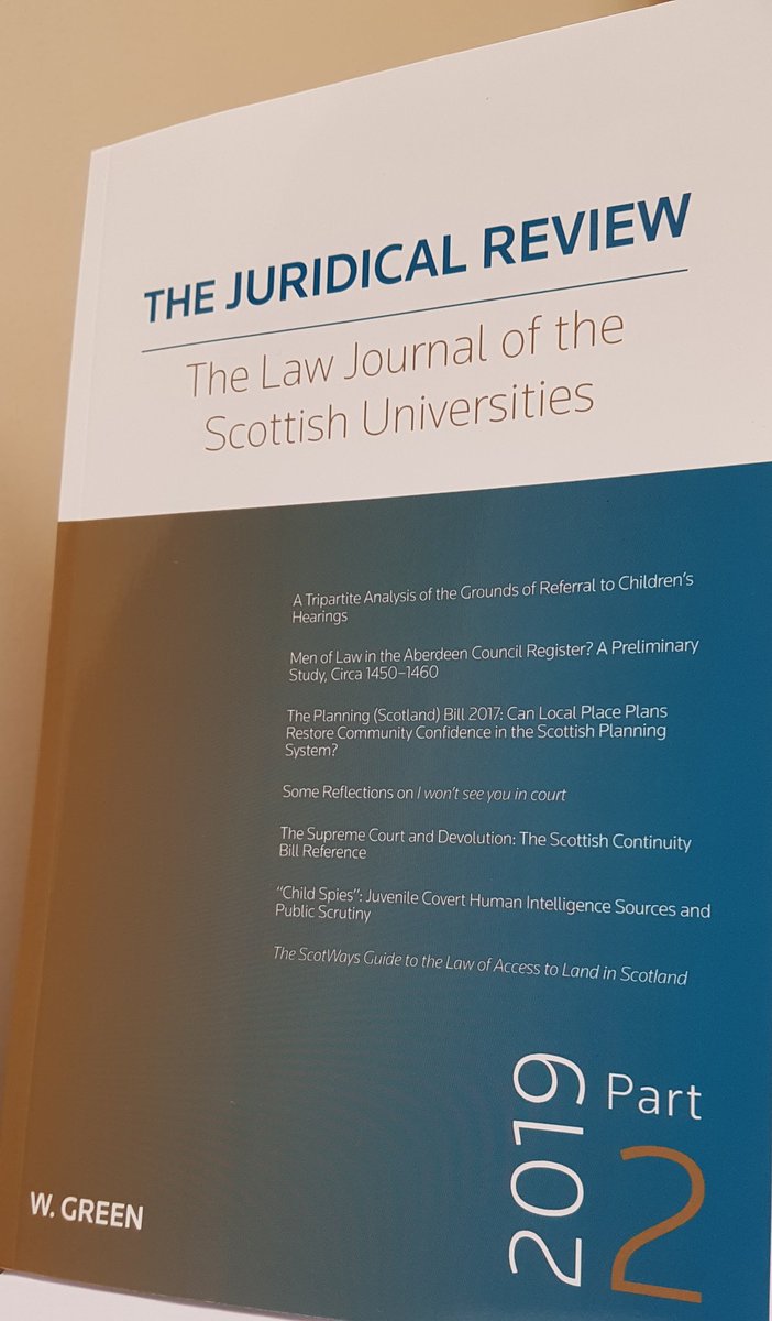 Latest Juridical Review examines devolution and legal history