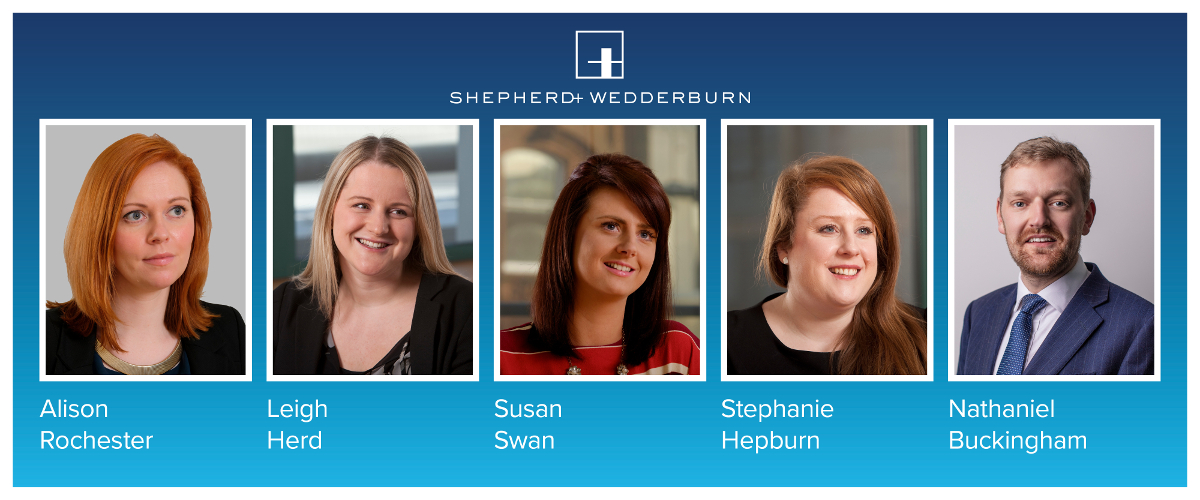 Five new partners among promotions at Shepherd and Wedderburn