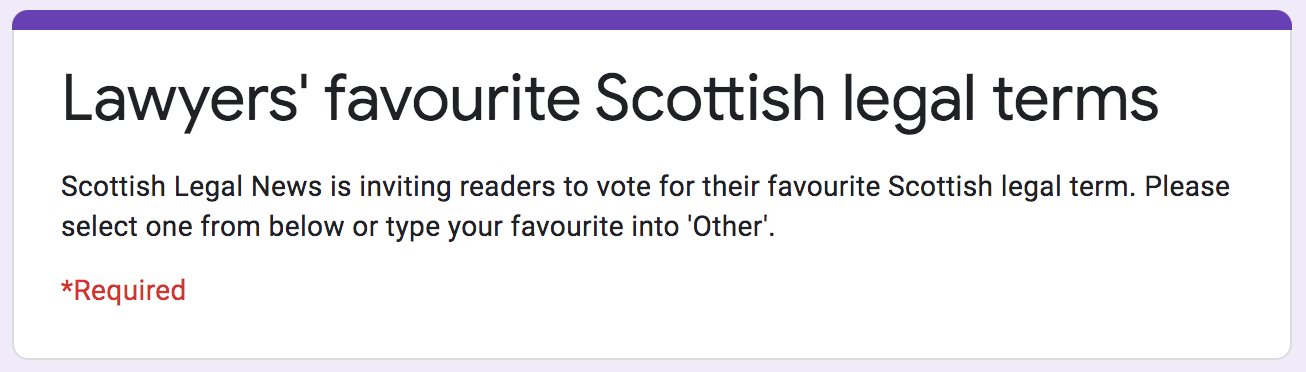 Vote on your favourite Scots law expression