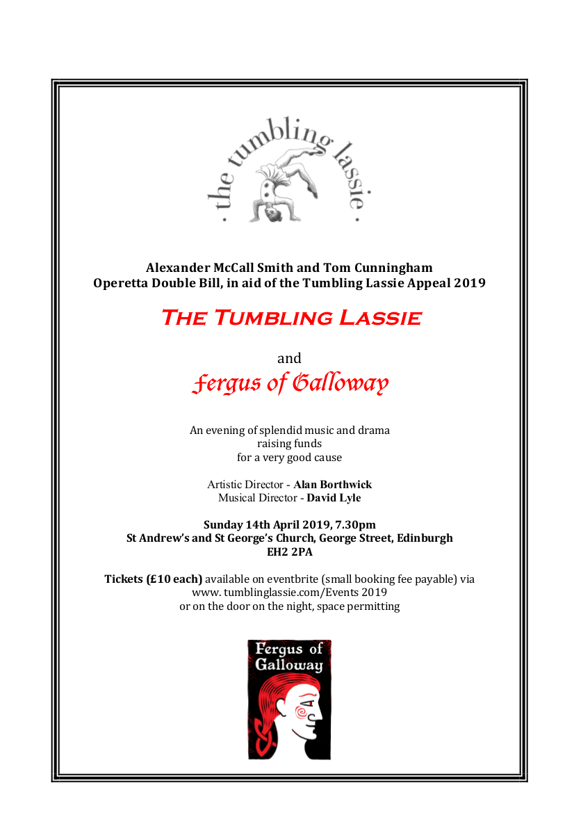 Operetta Double Bill in aid of Tumbling Lassie Appeal 2019